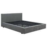 Coaster Gregory Upholstered Platform Bed Graphite Model 316020Q